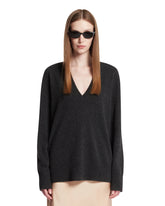 Gray V-Neck Sweater | PDP | Antonia