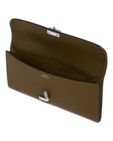 Green T-Lock Leather Wallet | PDP | Antonia