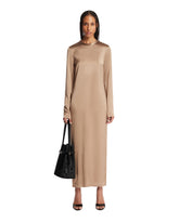 Beige Satin Long Dress | PDP | Antonia