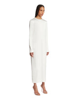 Abito Lungo In Satin Bianco | PDP | Antonia