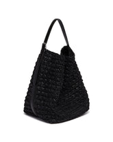 Black Raffia Belted Tote Bag | PDP | Antonia