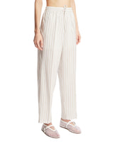 White Julian Trousers In Silk | PDP | Antonia