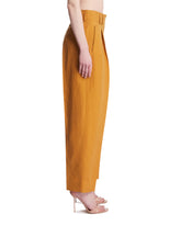 Brown Diane Linen And Silk Trousers | PDP | Antonia