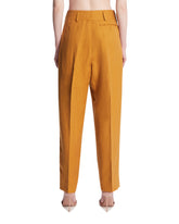 Brown Diane Linen And Silk Trousers | PDP | Antonia