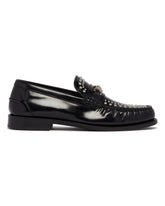 Black Medusa 95 Studded Loafers | PDP | Antonia