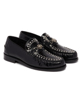 Black Medusa 95 Studded Loafers | PDP | Antonia
