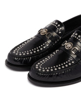 Black Medusa 95 Studded Loafers | PDP | Antonia