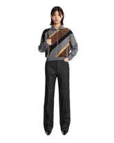 Gray Intarsia Cardigan | PDP | Antonia