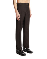 Brown Wool-Mohair Regular Formal Pants | PDP | Antonia
