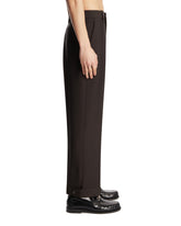 Brown Wool-Mohair Regular Formal Pants | PDP | Antonia