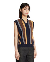 Blue Intarsia Vest | PDP | Antonia