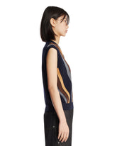 Blue Intarsia Vest | PDP | Antonia