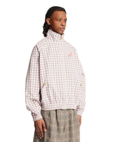 Red and White Checked Ruff Rider Track Jacket | PDP | Antonia