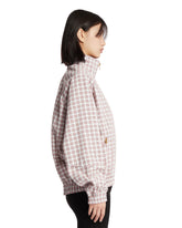 Red and Beige Checked Ruff Rider Track Jacket | PDP | Antonia