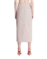 White Checked Midi Skirt | PDP | Antonia