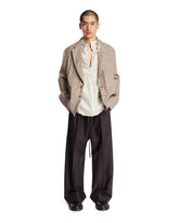 Beige Check Linen Jacket | PDP | Antonia