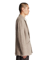 Giacca In Lino A Quadri Beige | PDP | Antonia