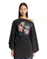 Black Printed Oversized T-Shirt | PDP | Antonia