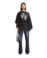 Black Printed Oversized T-Shirt | PDP | Antonia