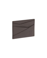 Gray Leather Plain Puzzle Cardholder | PDP | Antonia