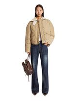 Beige Technical Cotton Down Jacket | PDP | Antonia