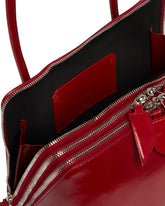 Red Crinkled Patent Leather L'Altra Di Milano Bag | PDP | Antonia