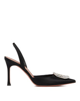 Black Satin Camelia Pumps | AMINA MUADDI | All | Antonia