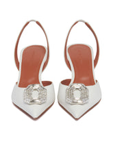 White Satin Camelia Pumps | PDP | Antonia