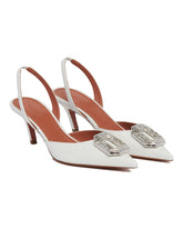 White Satin Camelia Pumps | PDP | Antonia