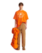 T-Shirt Con Maxi Logo Arancio - Moncler Genius Men | PLP | dAgency