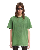 T-Shirt Verde Con Logo - ALEXANDER WANG | PLP | dAgency