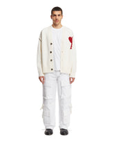 Cardigan Con Logo Bianco - Ami paris uomo | PLP | dAgency