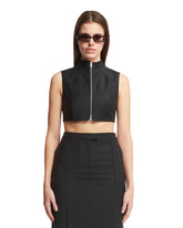 Top Cropped Nero Con Zip | PDP | dAgency