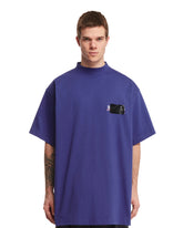 T-Shirt Con Logo Blu - BALENCIAGA | PLP | dAgency