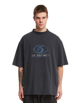 T-Shirt Con Logo Sportivo Nera - Balenciaga uomo | PLP | dAgency