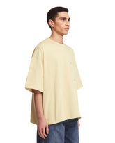 T-Shirt Jersey Di Cotone Beige | PDP | dAgency