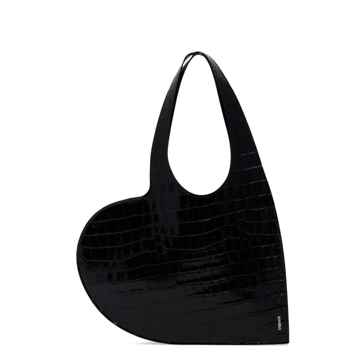 Heart Mini leather tote bag in black - Coperni