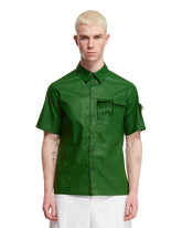 Camicia Verde In Lino Spalmato - FERRAGAMO MEN | PLP | dAgency
