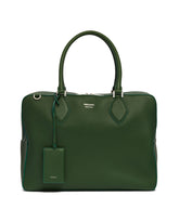 Green Leather Business Bag | FERRAGAMO | dAgency