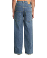 Pantalone In Denim Blu Con Logo | PDP | dAgency