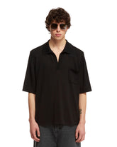 Black Cassandre Polo Shirt - Saint laurent uomo | PLP | dAgency