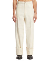 Pantaloni Con Risvolto Bianco - SETCHU MEN | PLP | dAgency