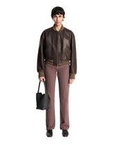 Brown Morisel Leather Jacket - the row women | PLP | Antonia