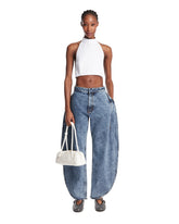Blue Snow Denim Petal Pants - Alaia women | PLP | Antonia