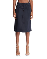 Blue Silk-Blend Skirt - Alaia women | PLP | Antonia
