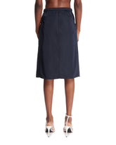 Blue Silk-Blend Skirt | PDP | Antonia