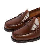 Shiny Brown Weejuns Larson Loafers | PDP | Antonia