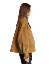 Giacca In Suede Multitasche Beige | PDP | Antonia