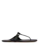 Black Leather Thong Sandals | PDP | Antonia