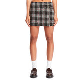 Black Tartan Mini Skirt - ALESSANDRA RICH WOMEN | PLP | dAgency